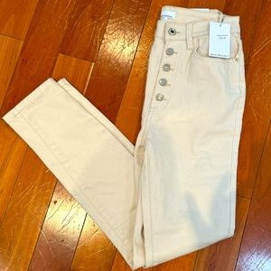 NWT WEWOREWHAT - THE DANIELLE -high rise vintage straight jeans size 25.